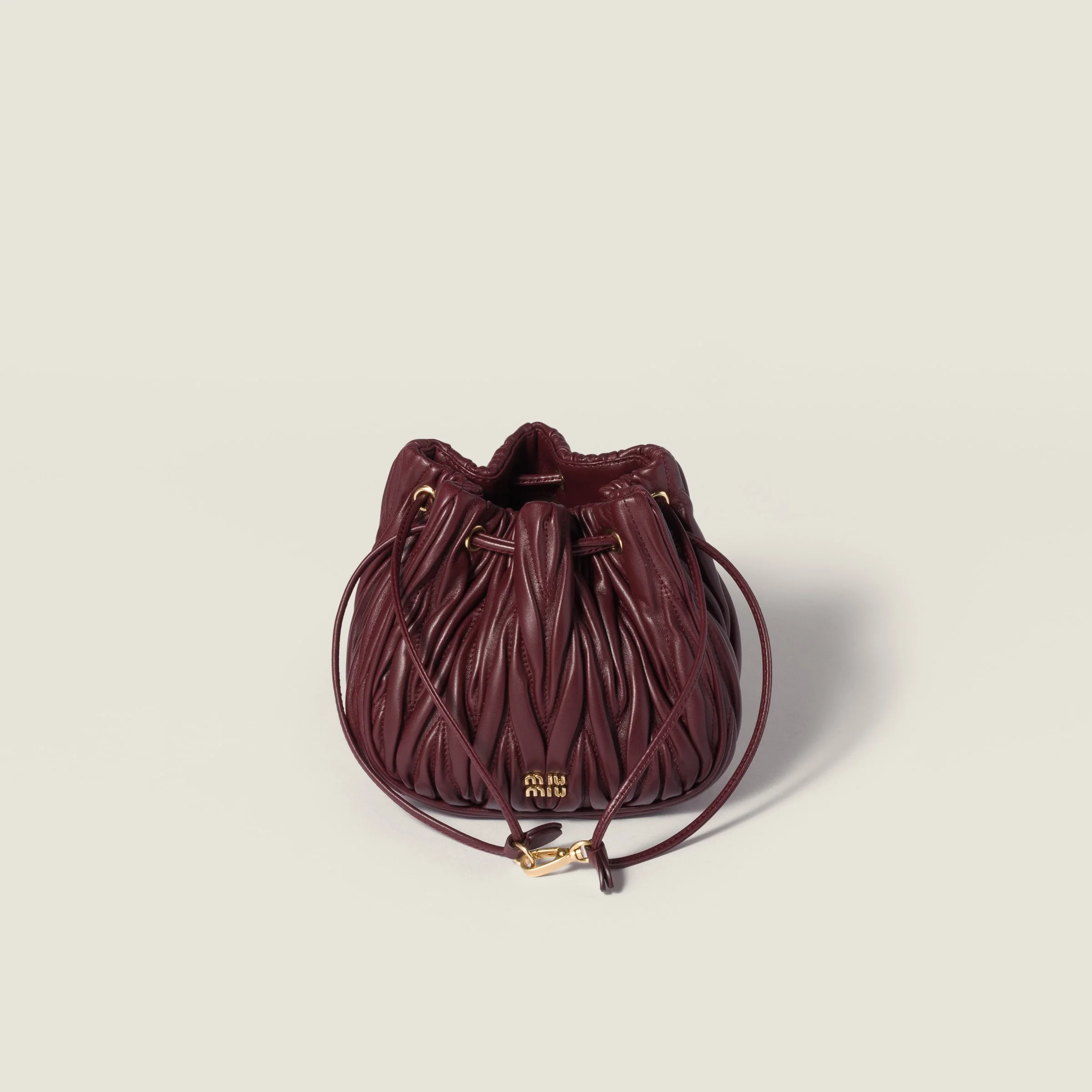 Matelassé nappa leather pouch - 1