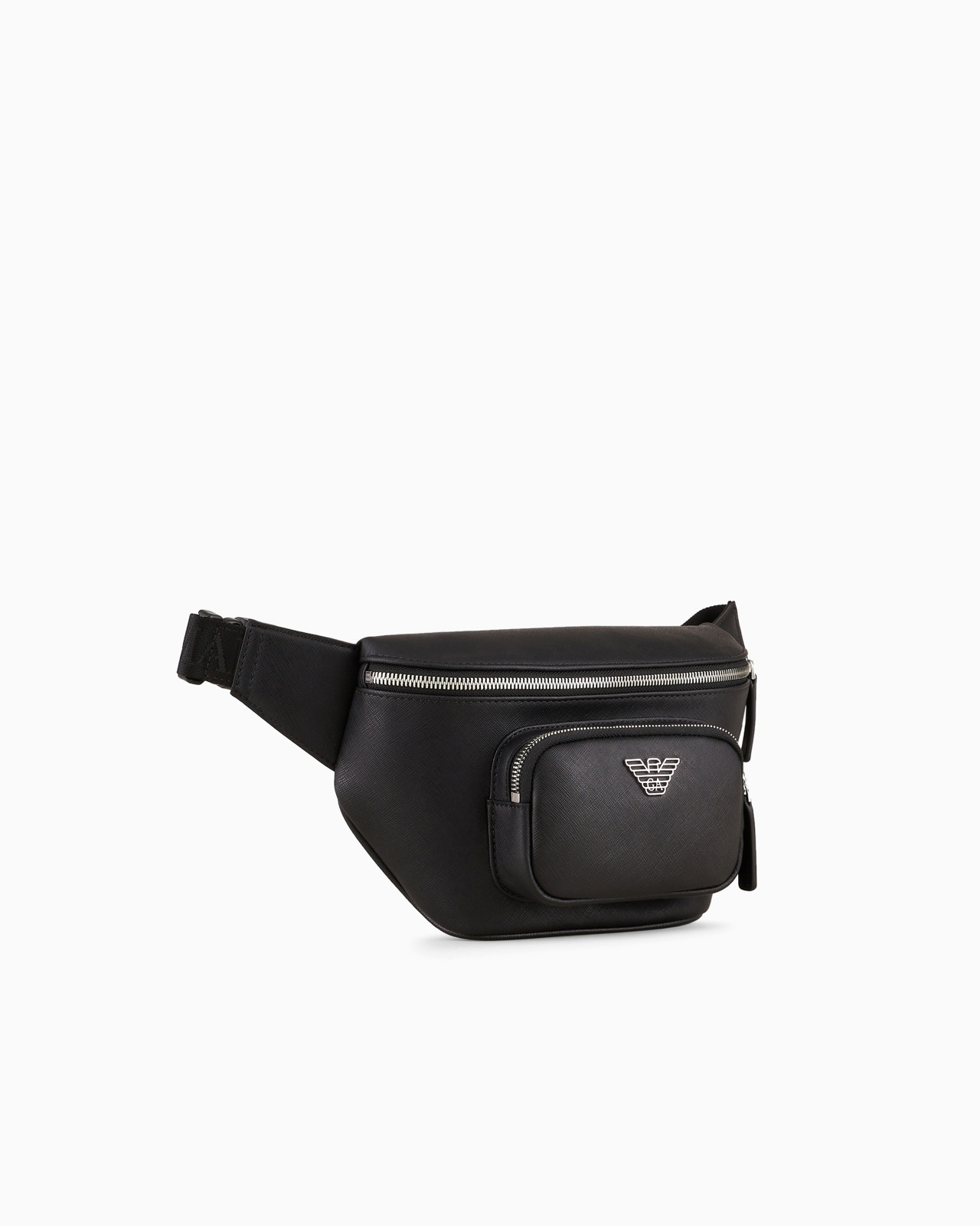 ASV regenerated Saffiano leather belt bag with eagle plate - 2