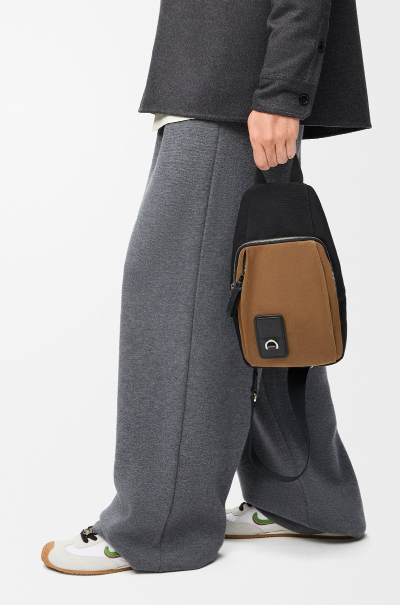 Loewe Flex sling in canvas and suede outlook