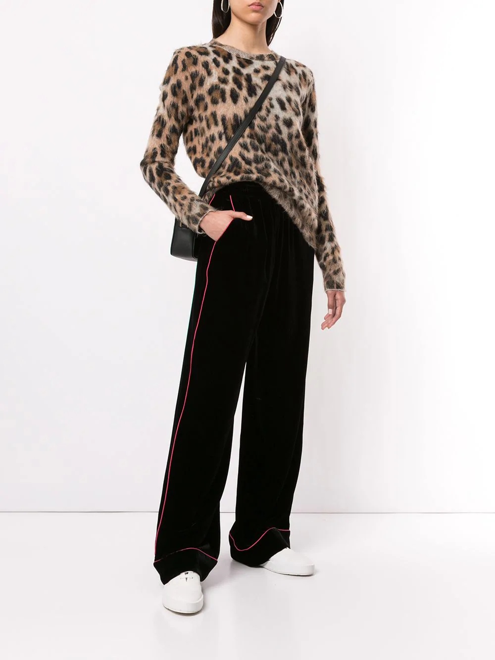 velvet piped trousers - 2