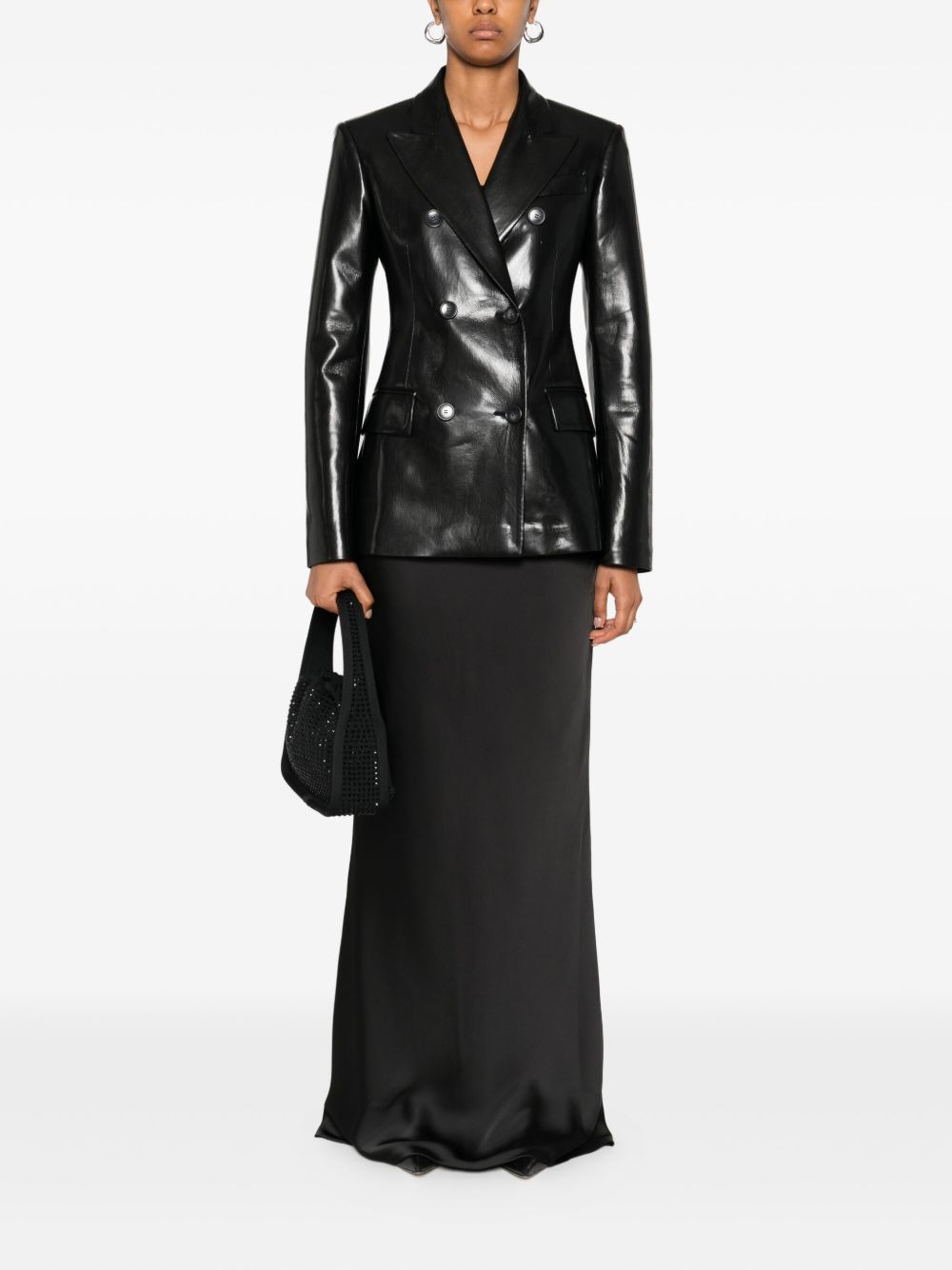 satin-finish midi skirt - 2