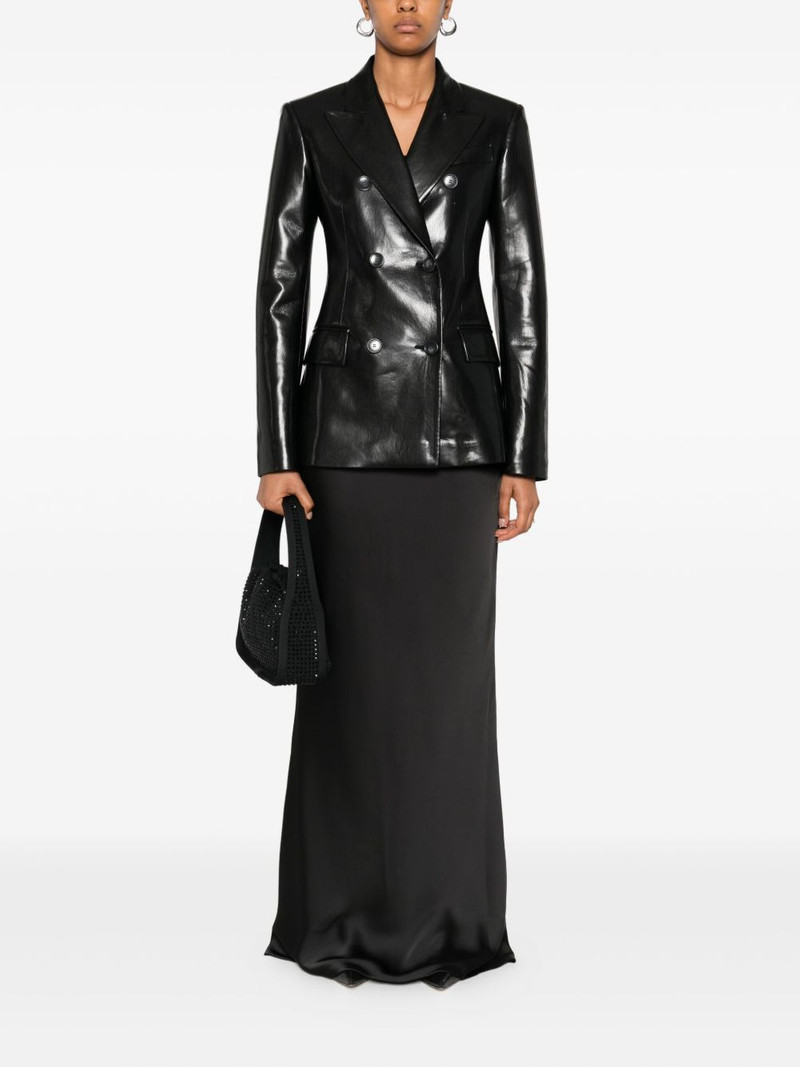 NORMA KAMALI satin-finish midi skirt outlook