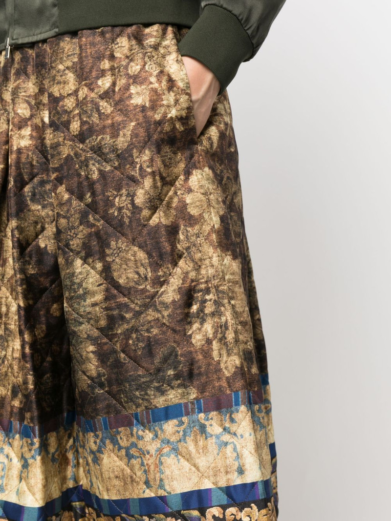 mix-print pleated midi skirt 5
