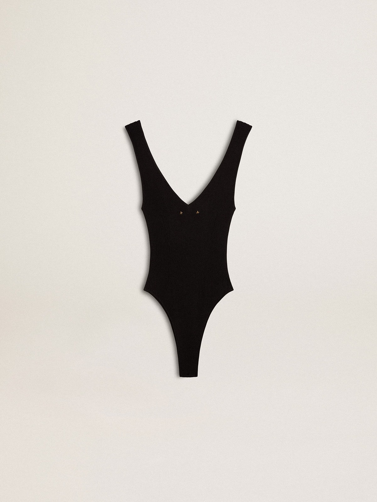 Women's black V-neck bodysuit - 6