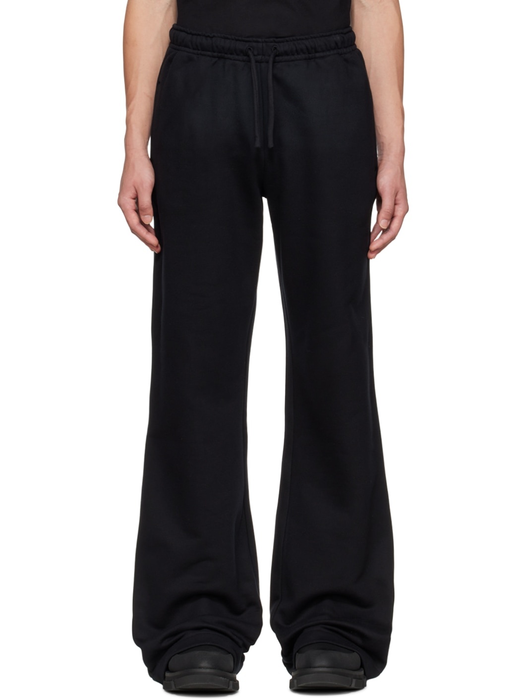 Black Flared Lounge Pants - 1
