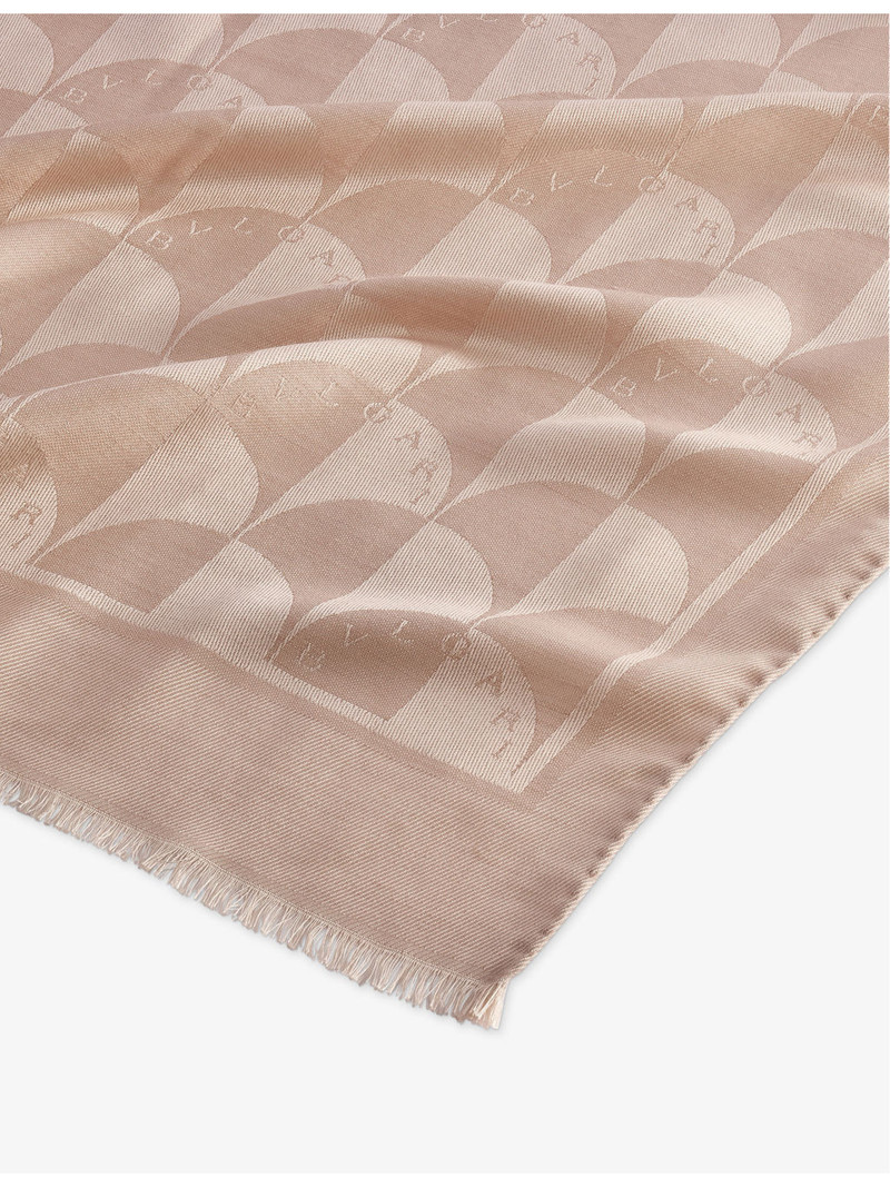 BVLGARI Calla Maxi Silk and Wool-Blend Stole outlook