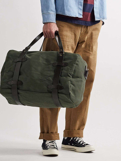 FILSON Leather-Trimmed Twill Duffle Bag outlook