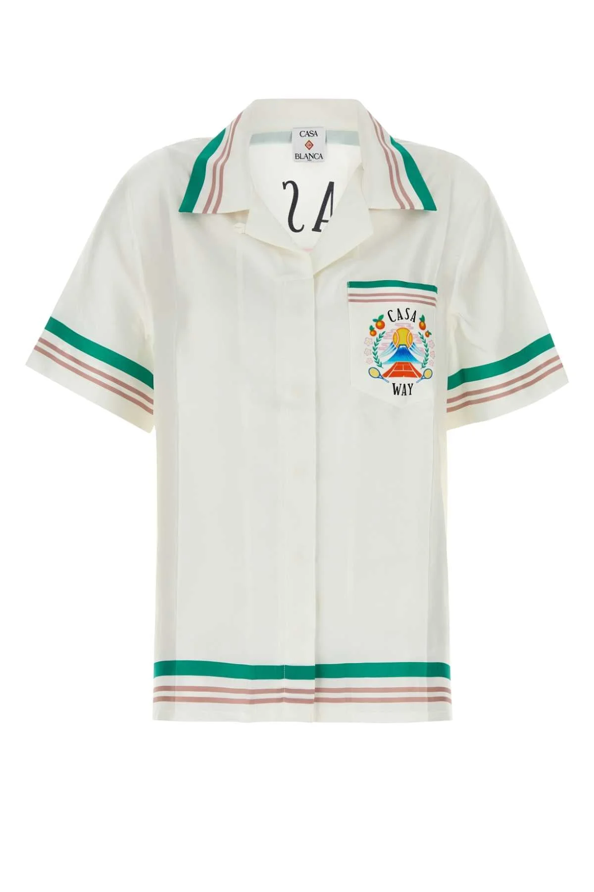 Casablanca Women White Satin Shirt - 1