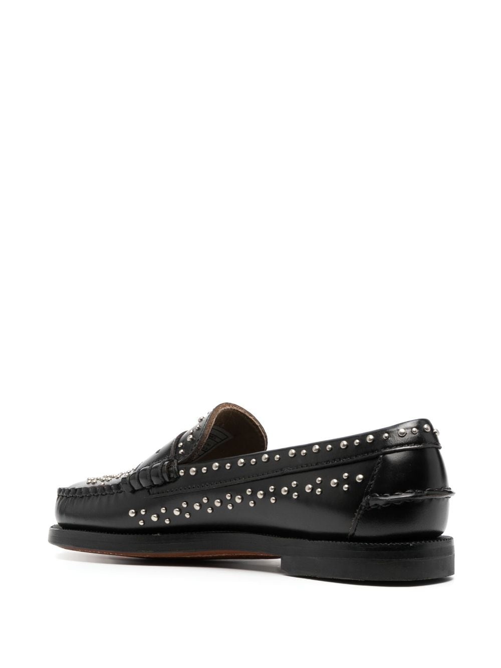 stud-embellished leather loafers - 3