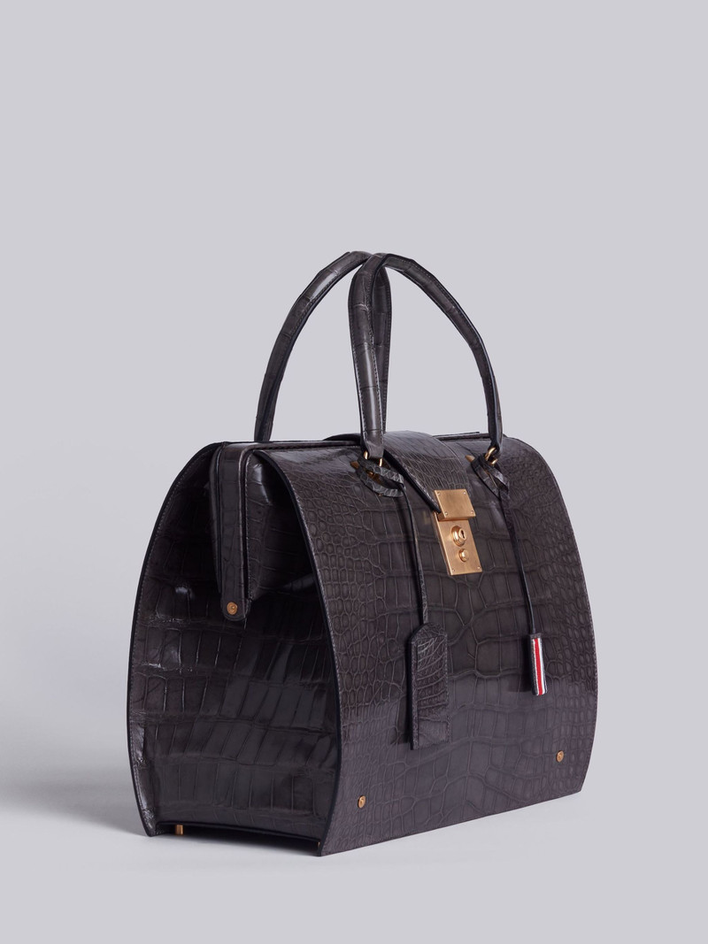 Thom Browne Mr. Thom Bag In Grey Alligator outlook