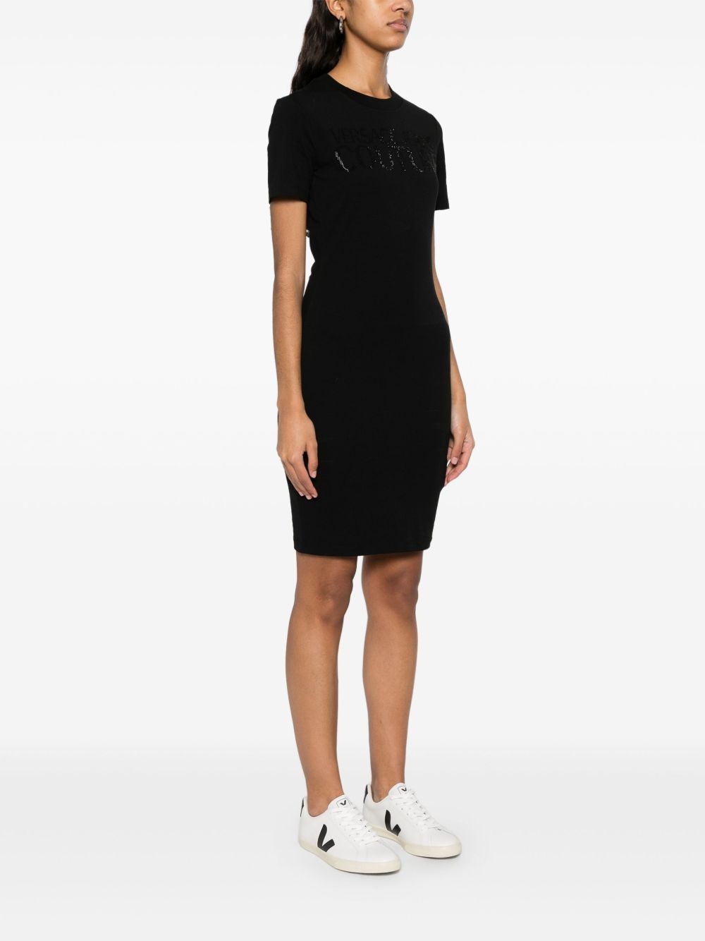 crystal institutional logo mini dress - 3