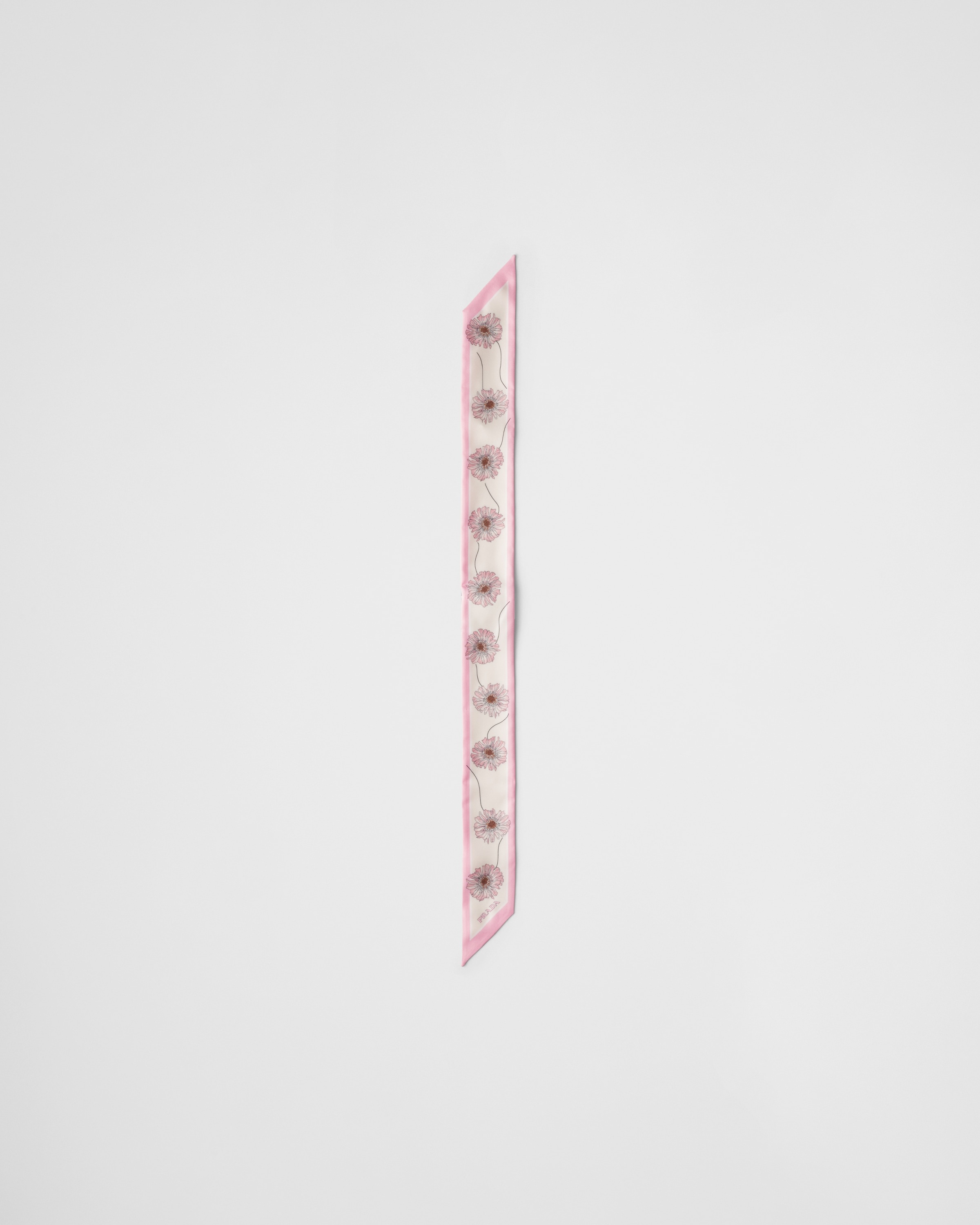 Printed silk twill skinny tie - 3
