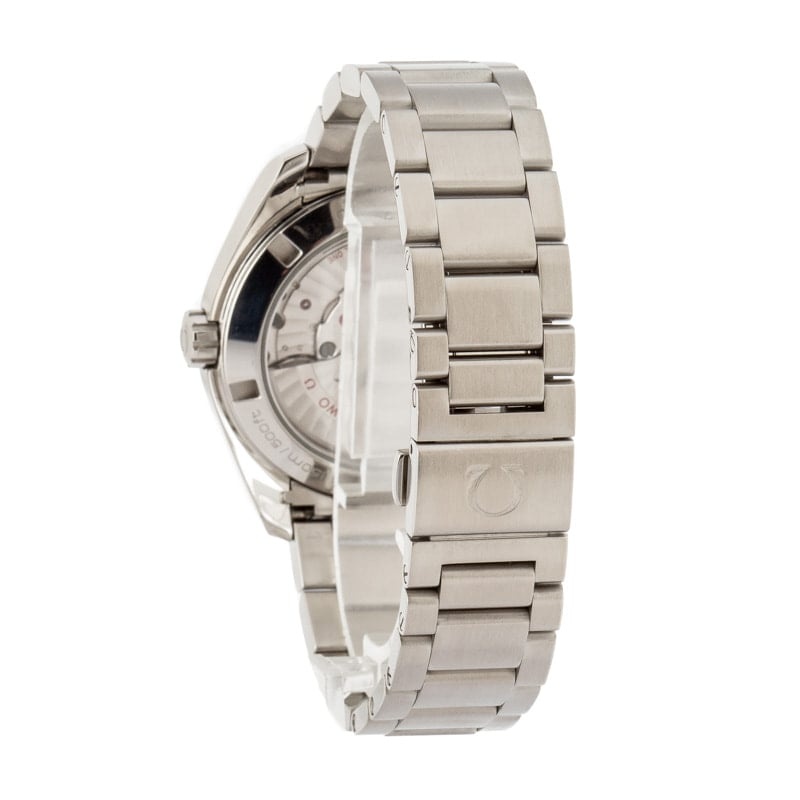 Pre-owned Omega Seamaster Aqua Terra White Teak Dial - 3
