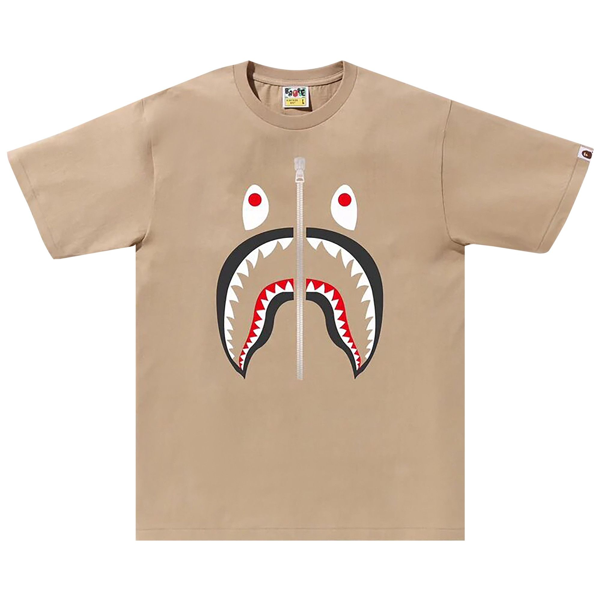 BAPE Shark Tee 'Beige' - 1