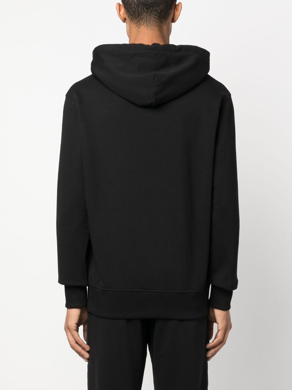 logo-print cotton hoodie - 4