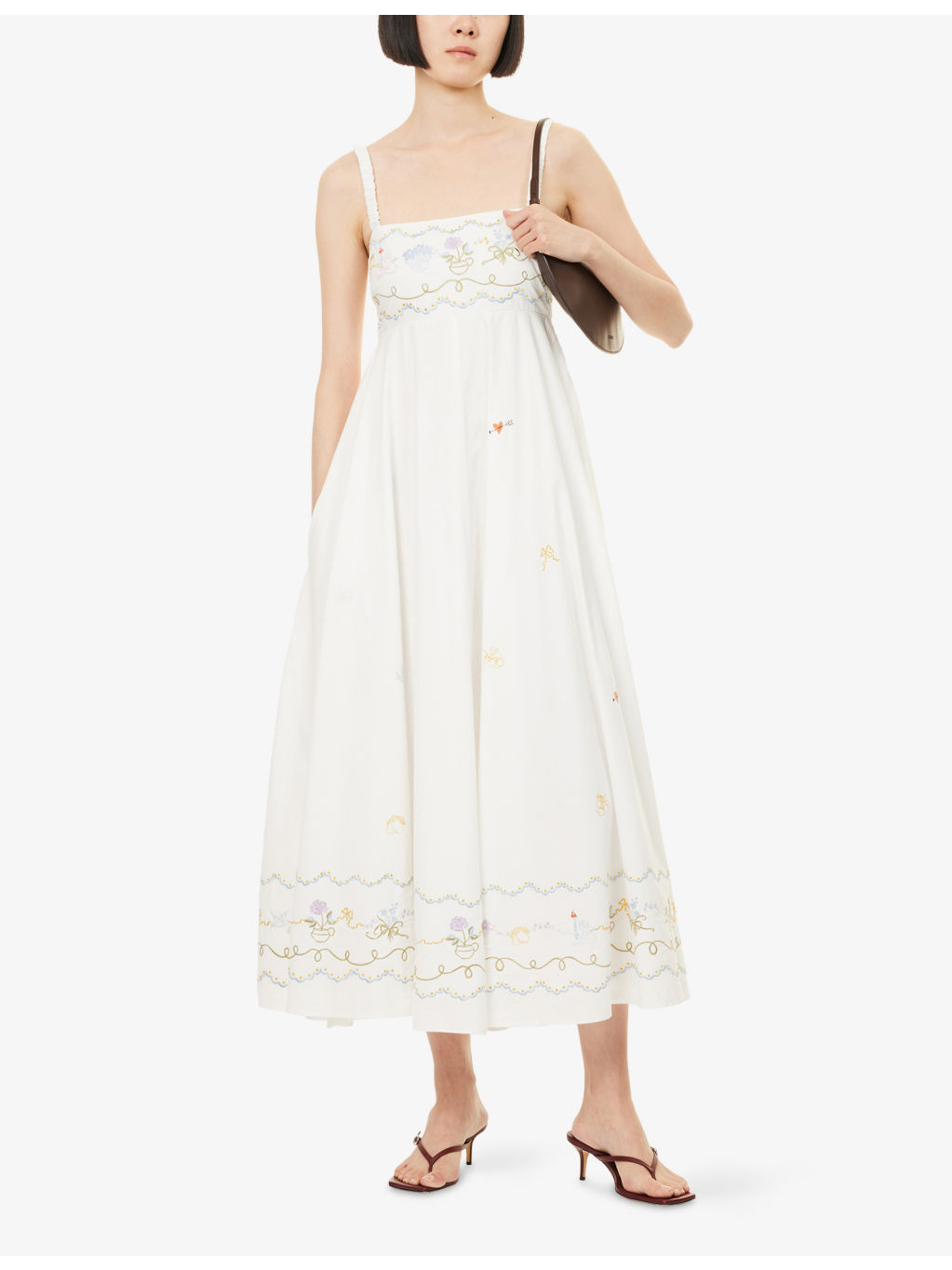 Giulia Embroidered Cotton Midi Dress - 2