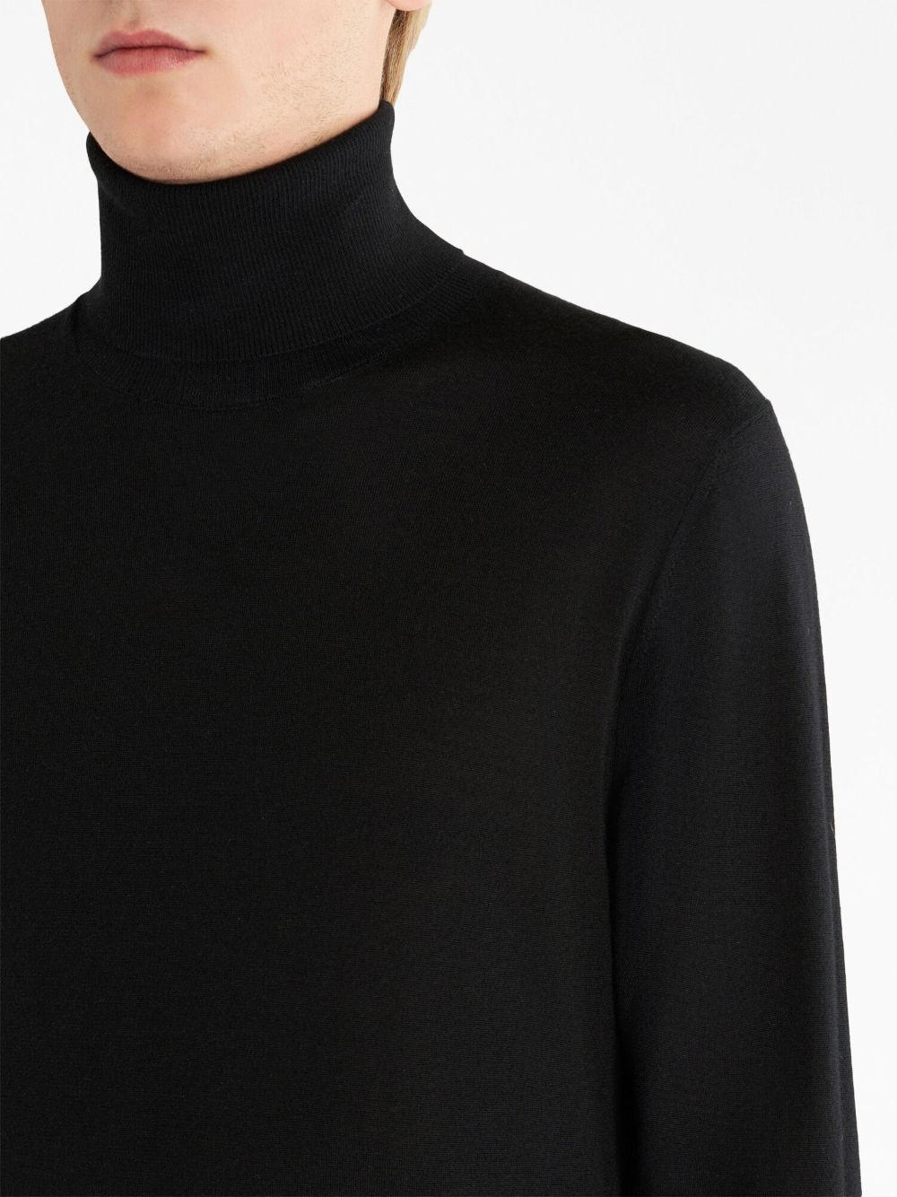 roll-neck cashmere-silk blend jumper - 4