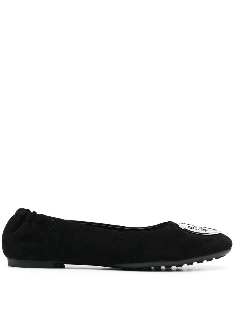 logo-plaque detail ballerina shoes 1