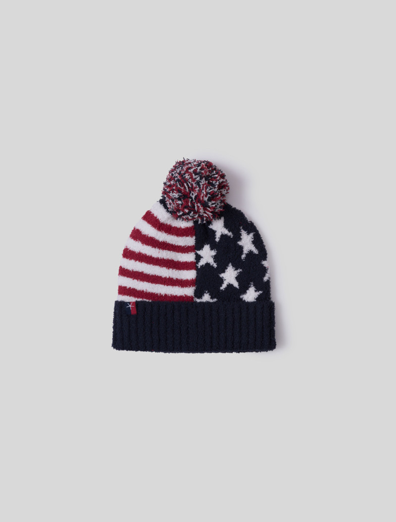 Barefoot Dreams CozyChic® Team USA Stars and Stripes Beanie outlook
