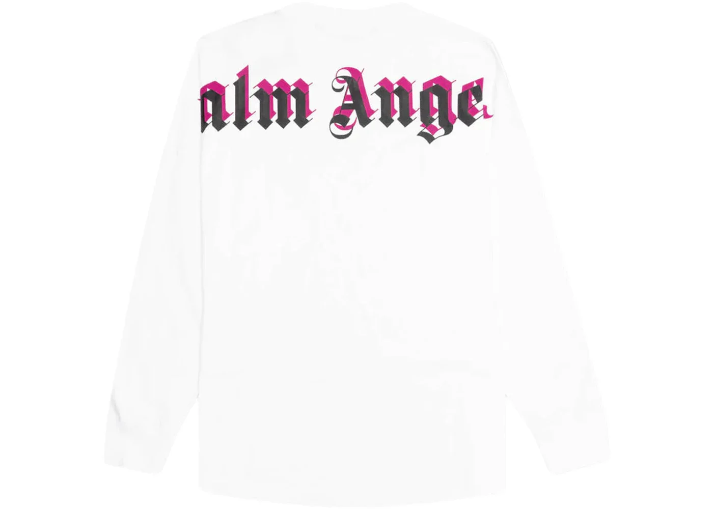 Palm Angels Doubled Logo Longsleeve T-Shirt White/Black/Fuschsia - 1