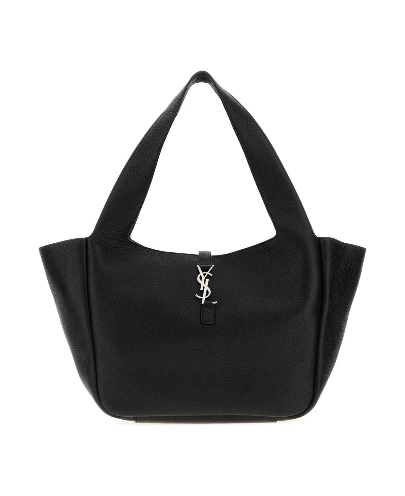Black Leather Bea Shopping Bag - 1