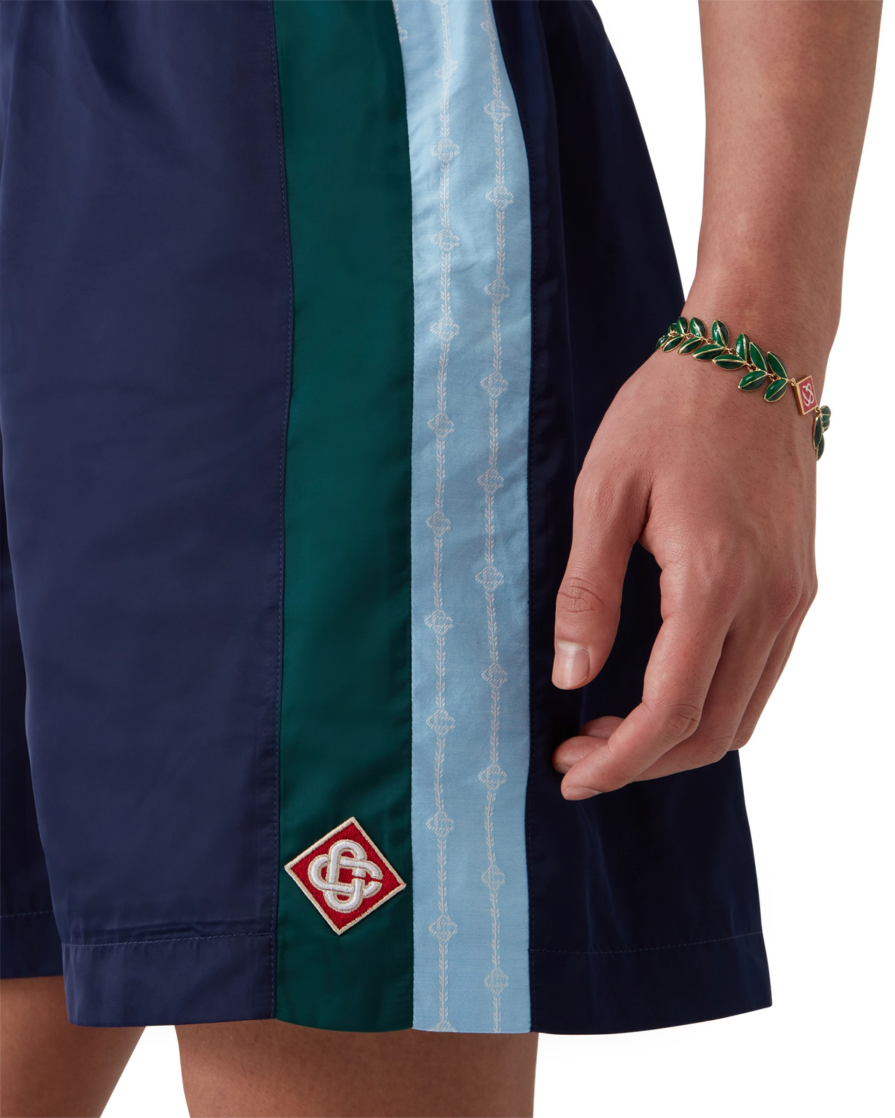 Pinstripe Laurel Track Shorts | Casablanca Paris - 5