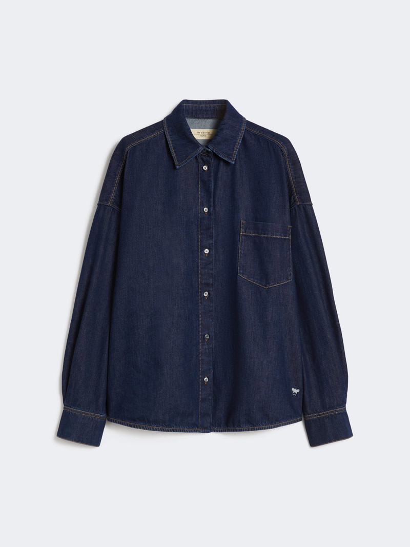 FOGGIA Cotton denim shirt - NAVY 1