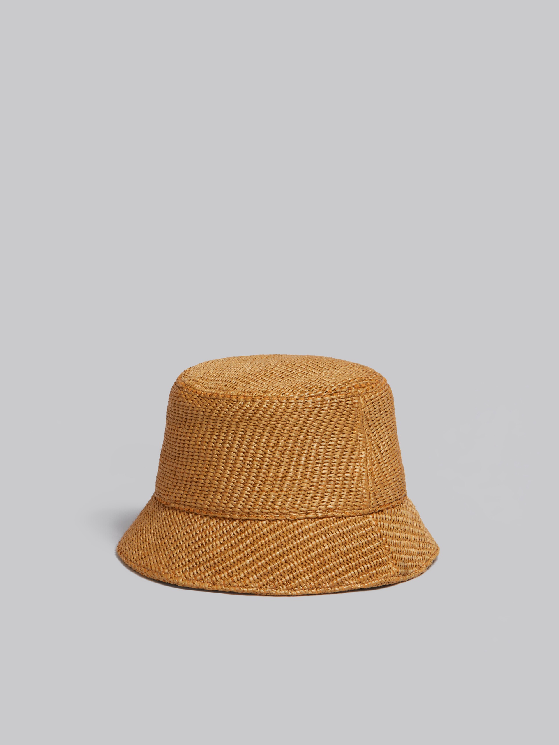 MARNI X NO VACANCY INN - CARAMEL HAT IN RAFFIA FABRIC - 3