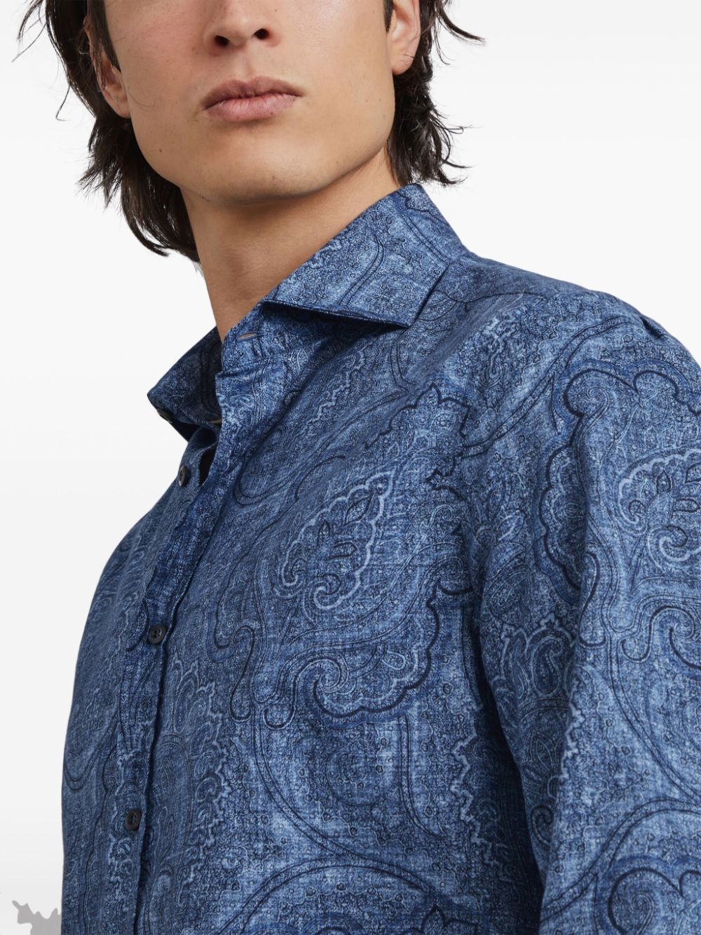 patterned jacquard cotton shirt - 4
