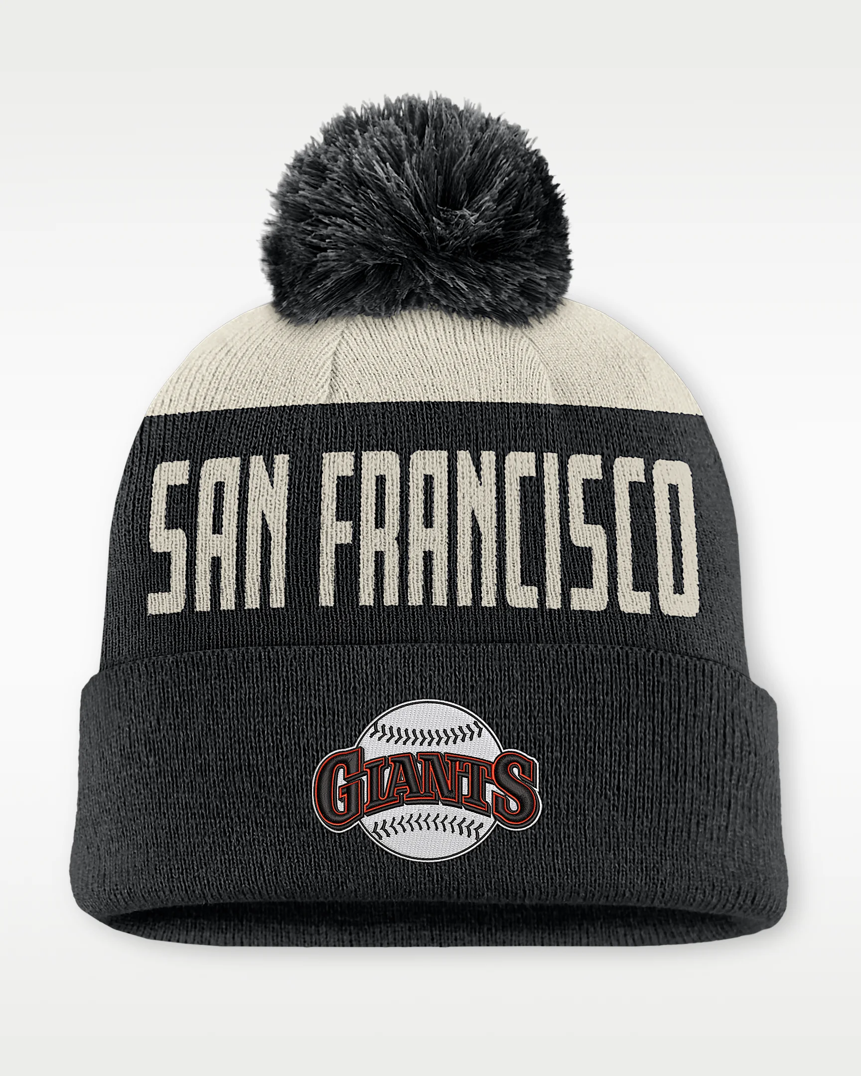 San Francisco Giants Cooperstown Peak Men's Nike MLB Cuffed Pom Beanie - 1