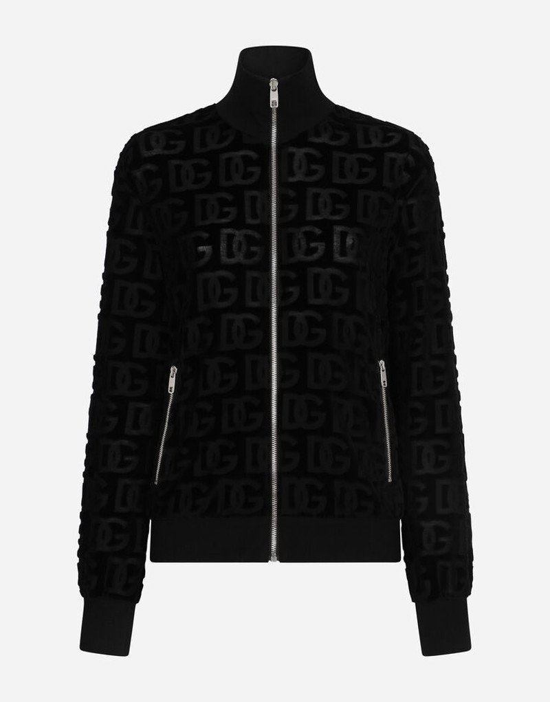 Jacquard jersey 스웨트 셔츠 모든 오버 DG 세부 사항 및 지퍼 1