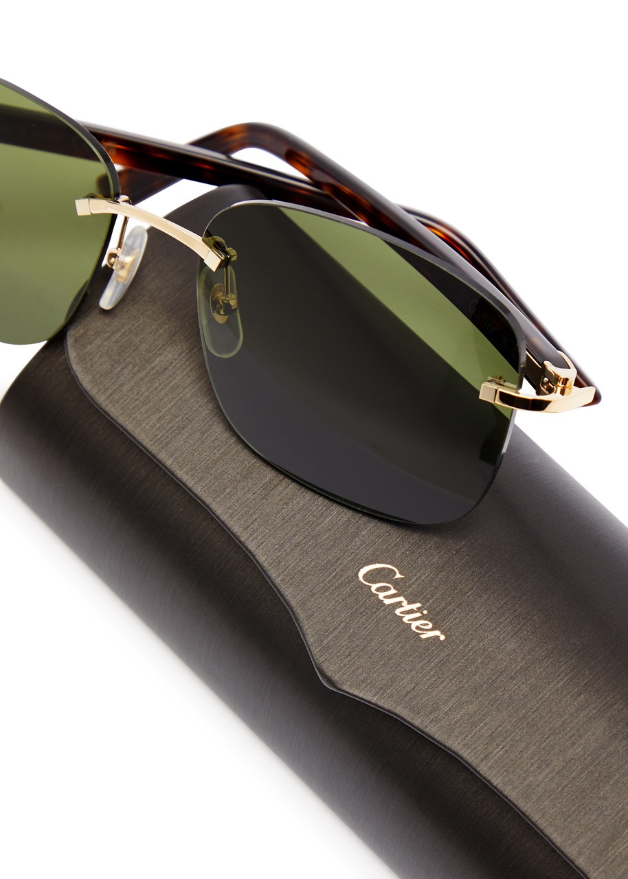 Cartier C Décor Rimless Square-frame Sunglasses - 4
