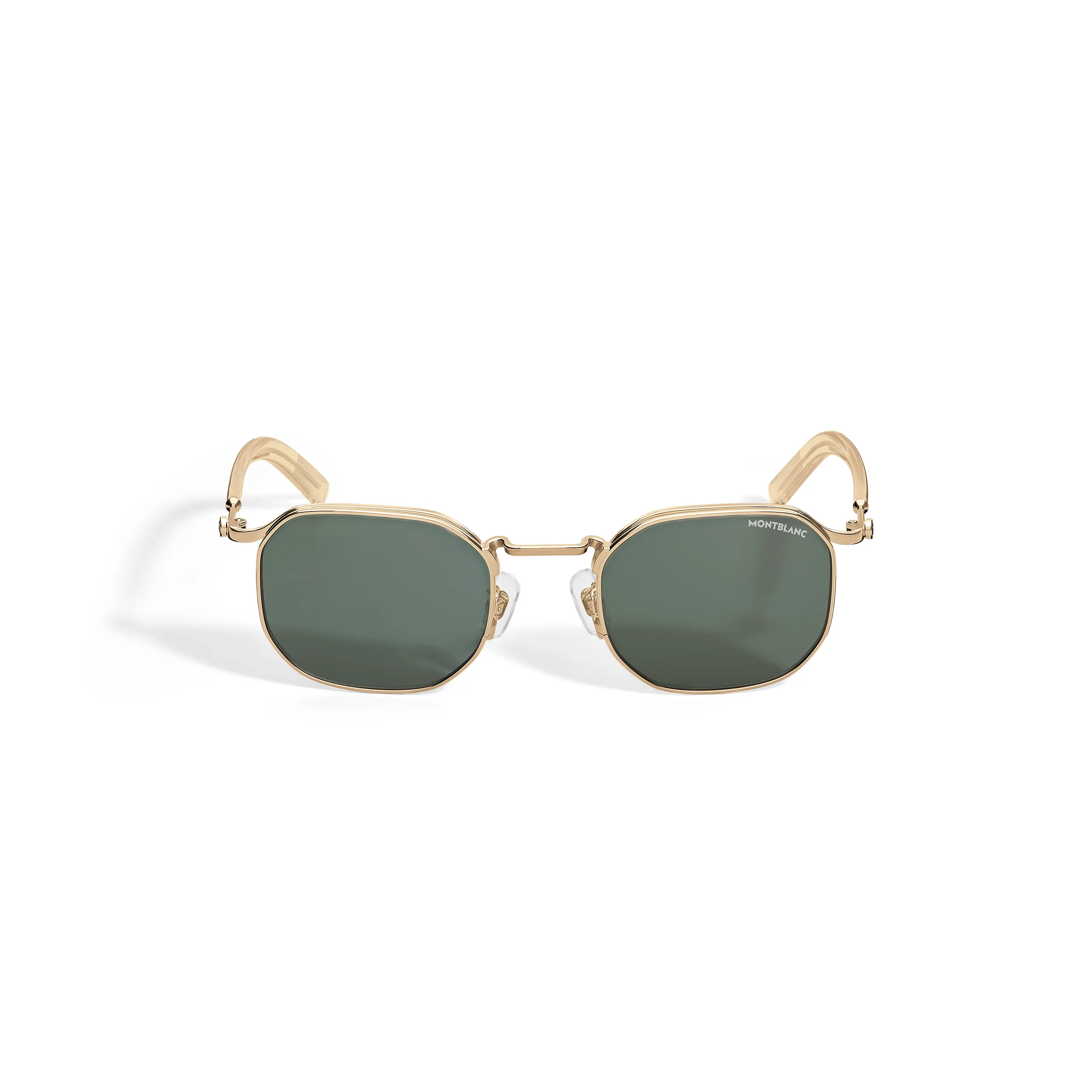 SQUARED SUNGLASSES WITH GOLD-COLORED METAL FRAME - 1