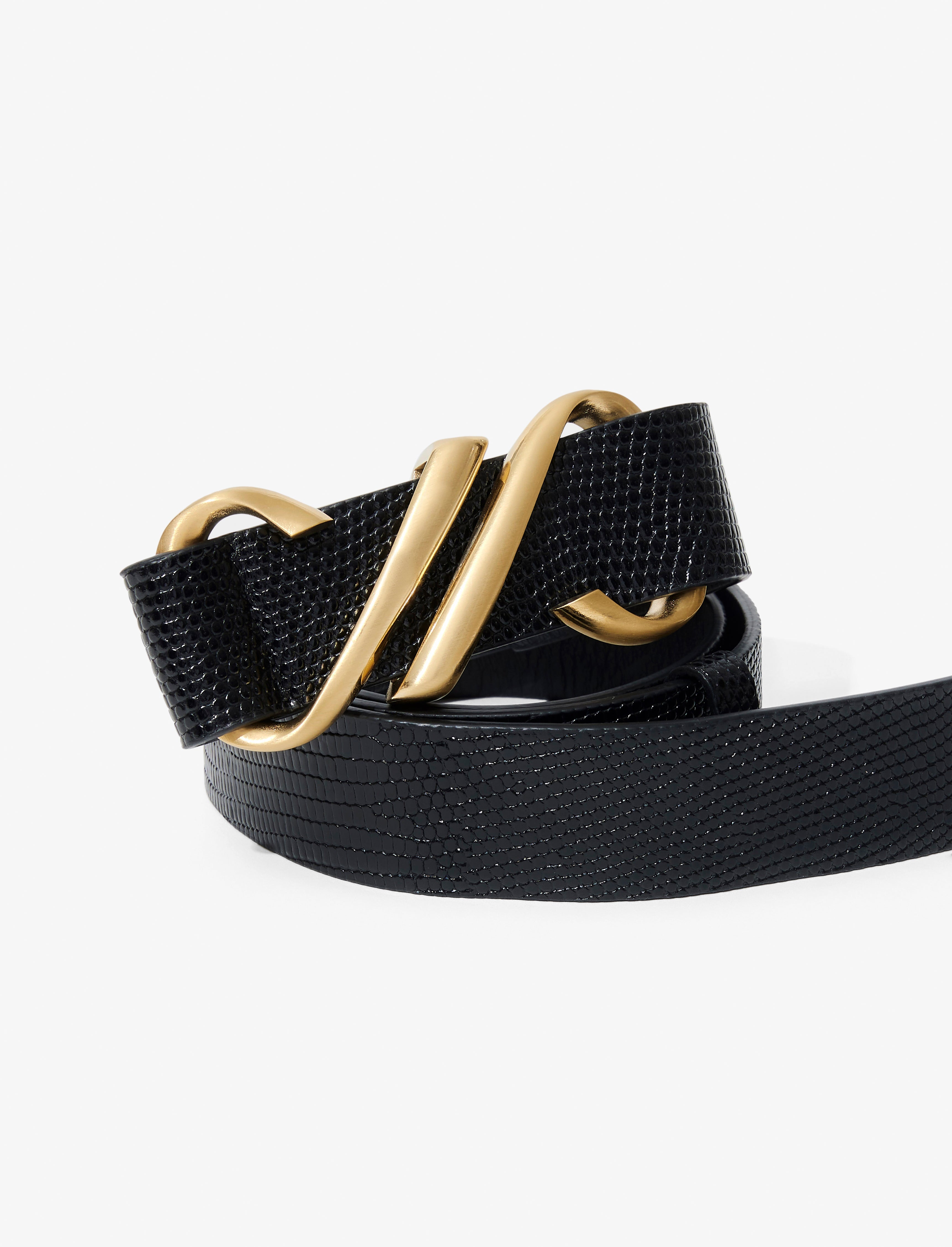 Monogram Belt in Embossed Leather - 3