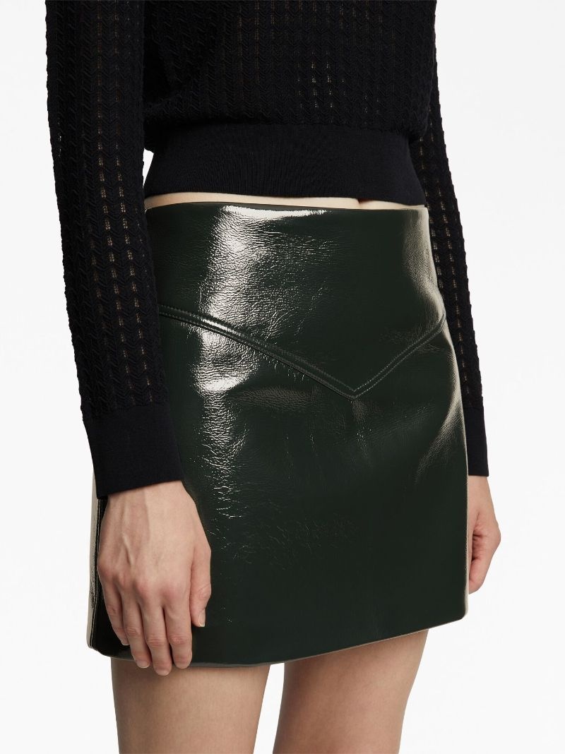 vinyl mini skirt - 5