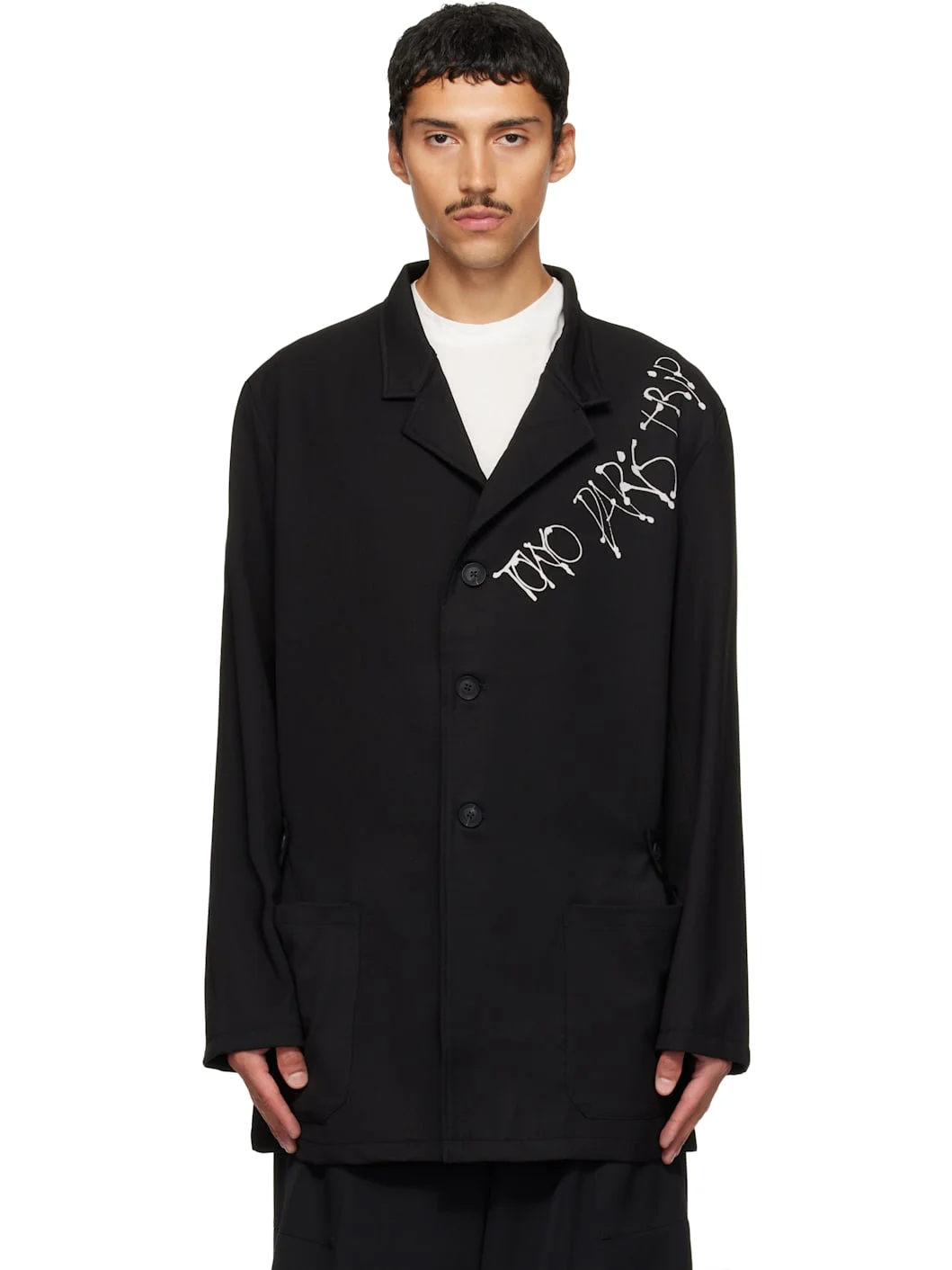 Black Chito Edition City Graphic Wool Blazer - 1