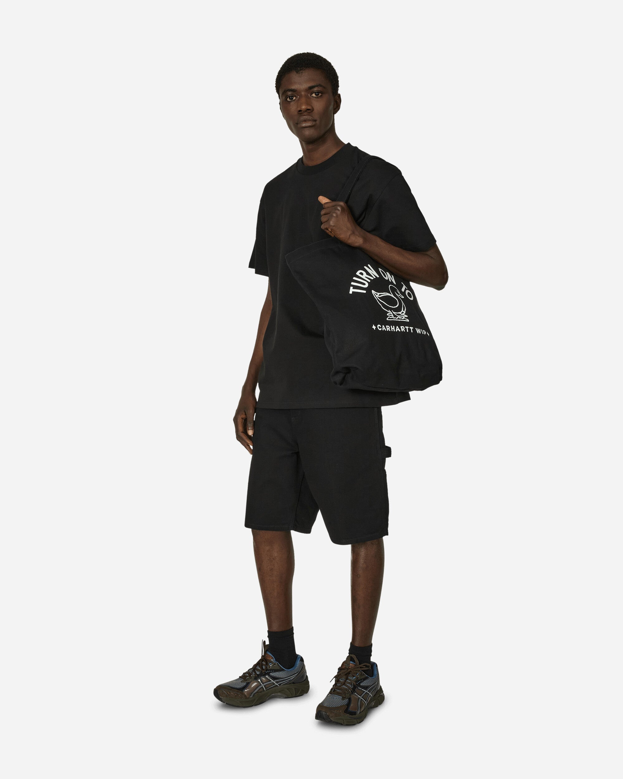Carhartt Stamp Tote Bag Black | slamjam | REVERSIBLE