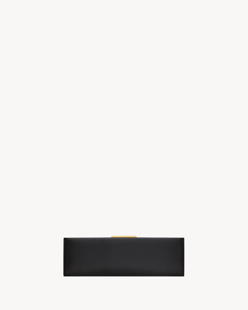 SAINT LAURENT MIDNIGHT LARGE CLUTCH IN SMOOTH LEATHER outlook