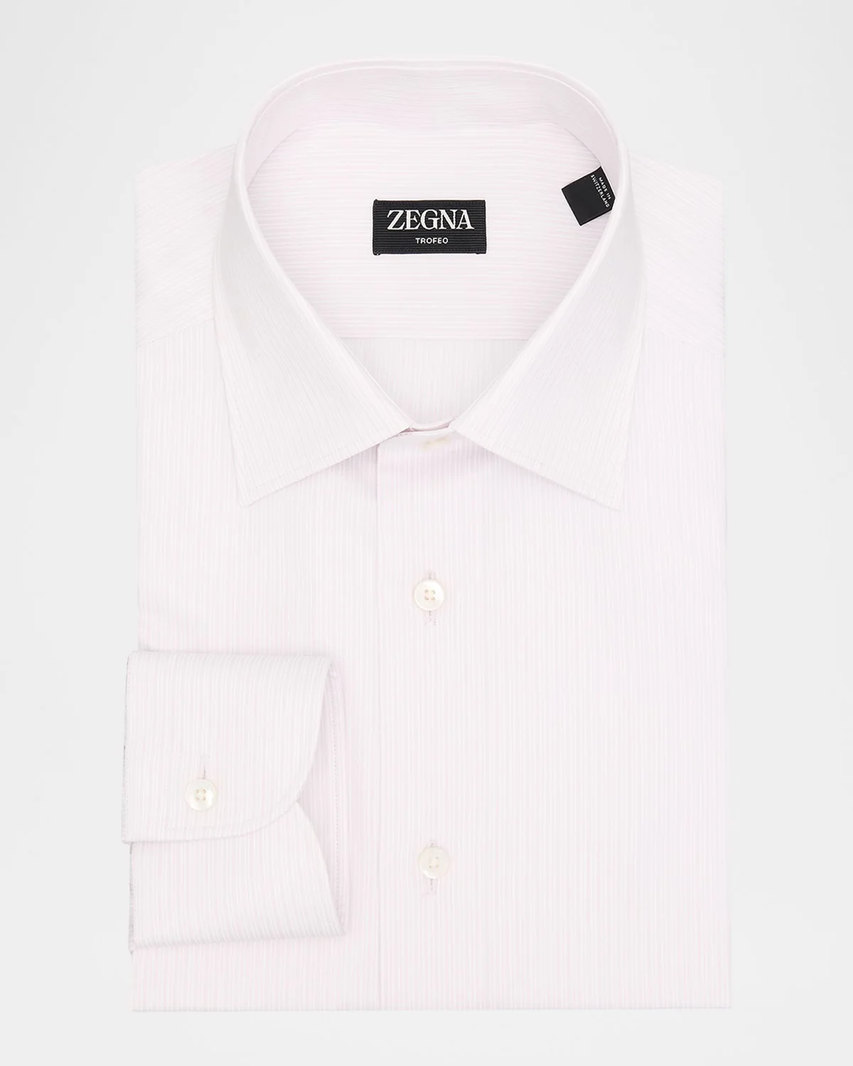 Men's Micro-Stripe Trofeo Cotton Dress Shirt - 1