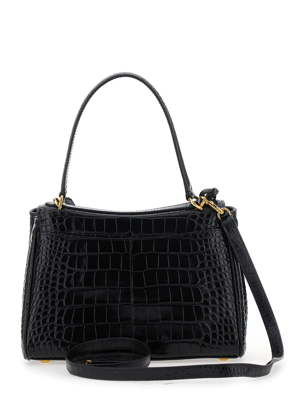 Balenciaga Women 'Rodeo' Black Small Handbag With Detachable Key Holder In Leather Woman - 4