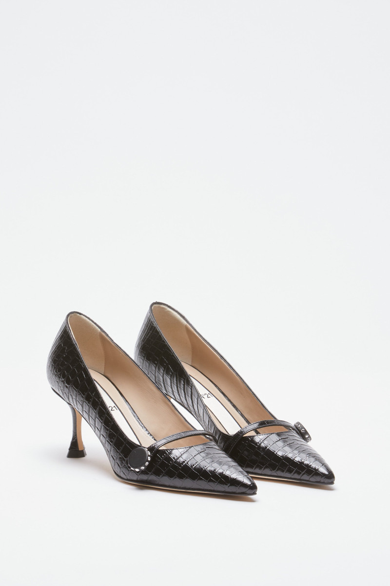CROC PRINT POINTED PUMPS 1