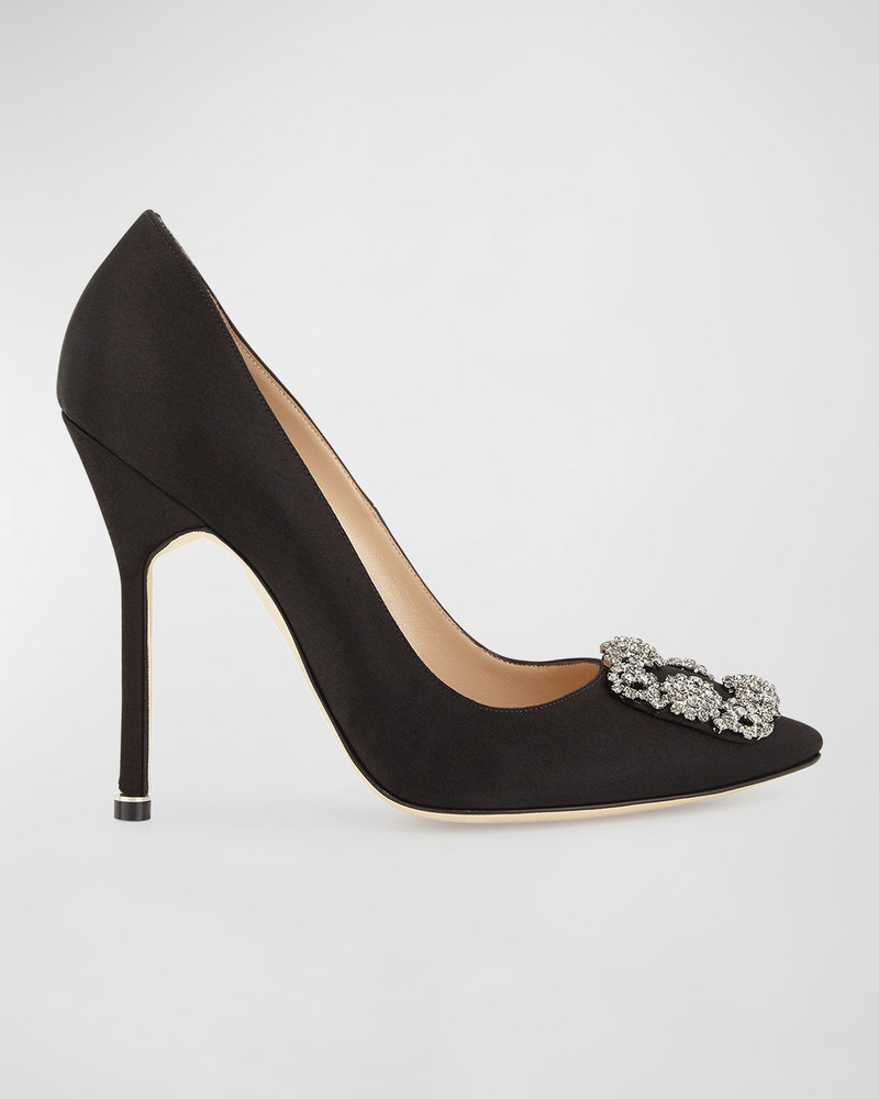 Hangisi 115mm Satin Crystal-Toe Pump 1