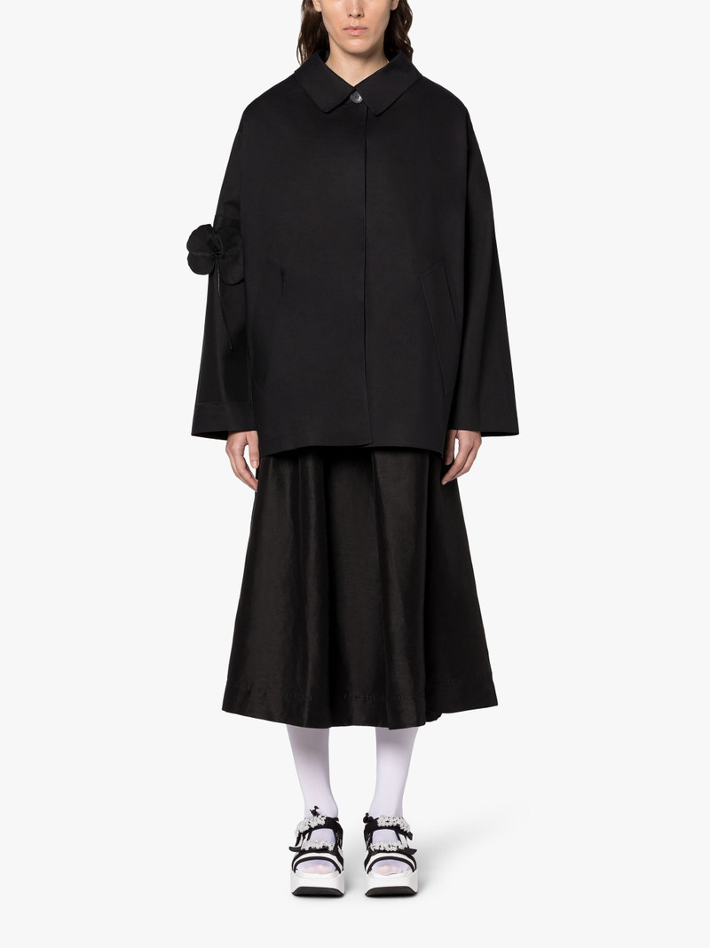 CECILIE BAHNSEN DALLAS BLACK BONDED COTTON JACKET 3