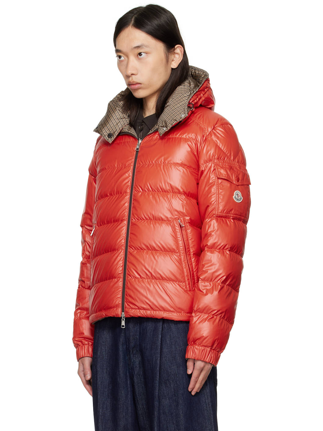 Brown & Orange Jonage Reversible Short Down Jacket - 5