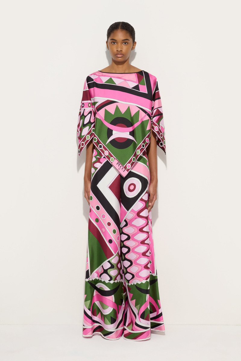 PUCCI VIVARA PRINT WIDE LEG SILK PANTS outlook
