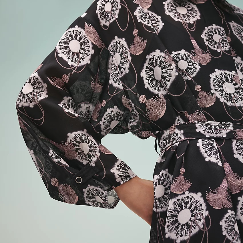 "Cliquetis Aquarelle" wide shirt dress - 3