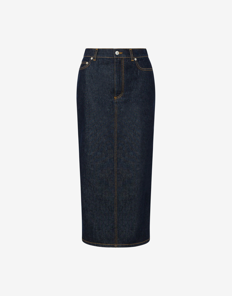 BLUE DENIM SKIRT - 1