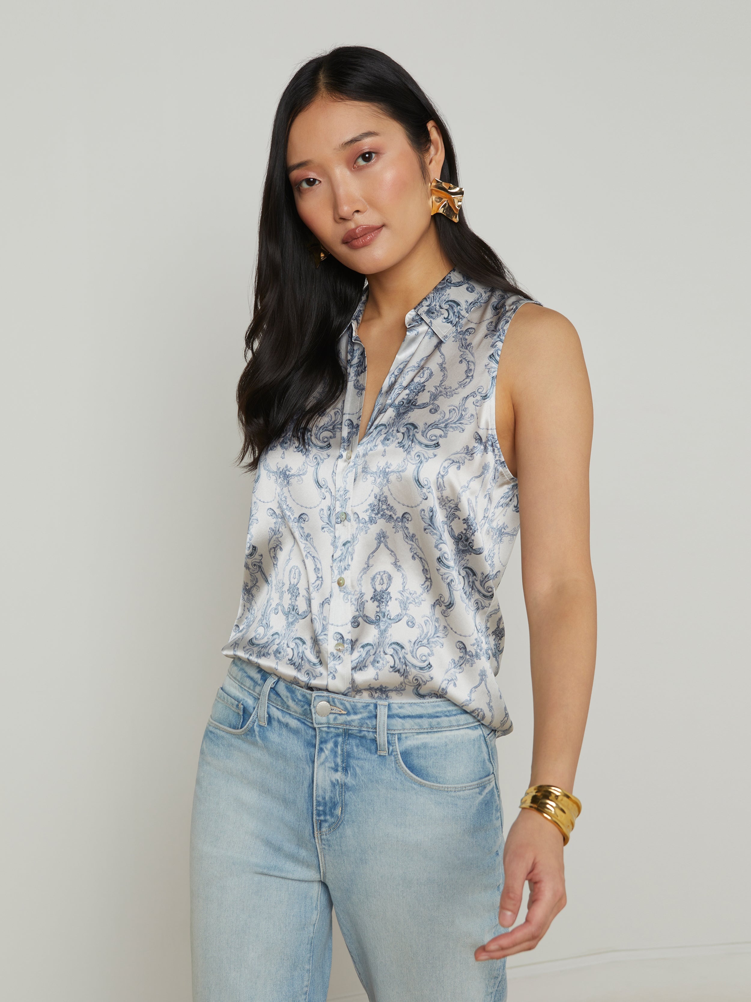 Emmy Sleeveless Silk Blouse - 2