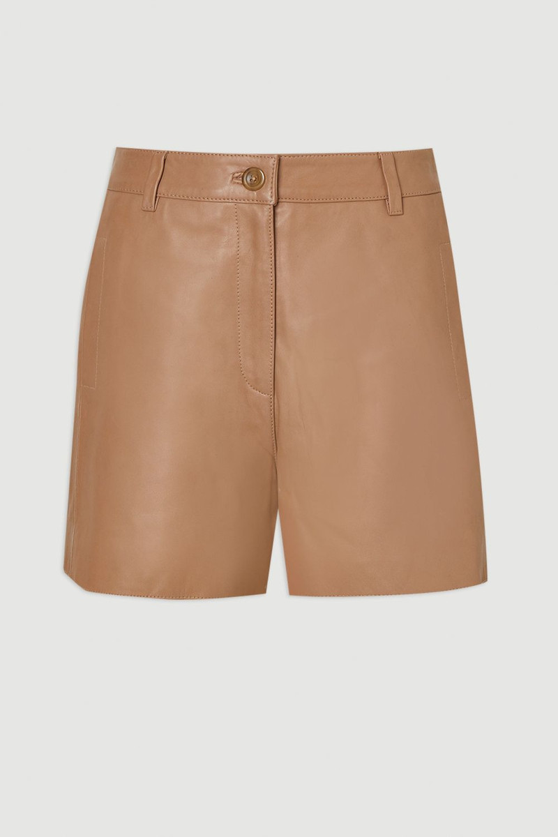 Leather Tailored Shorts 4