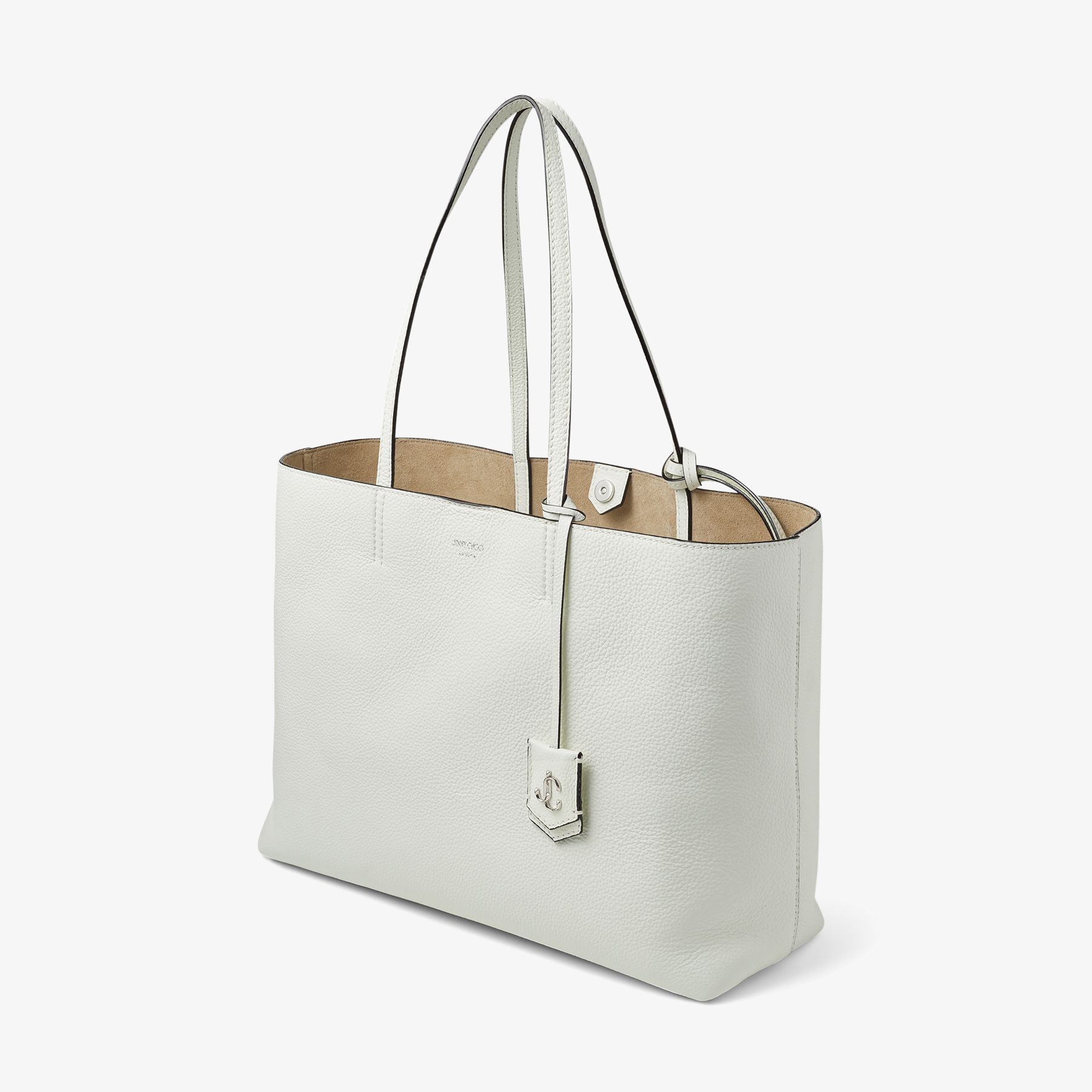 Nine2Five E/W
Latte Grainy Calf Tote Bag with JC Logo - 3